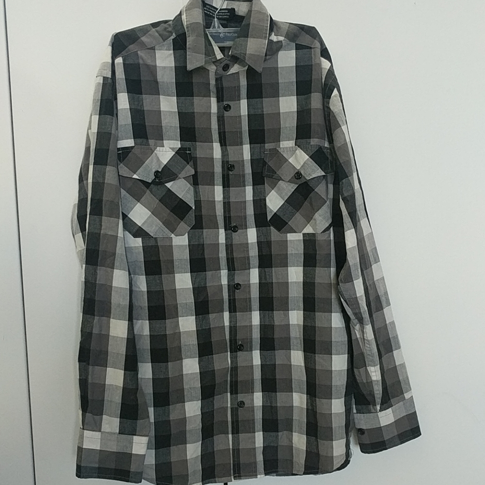 Mens small polo club checkered long sleeve